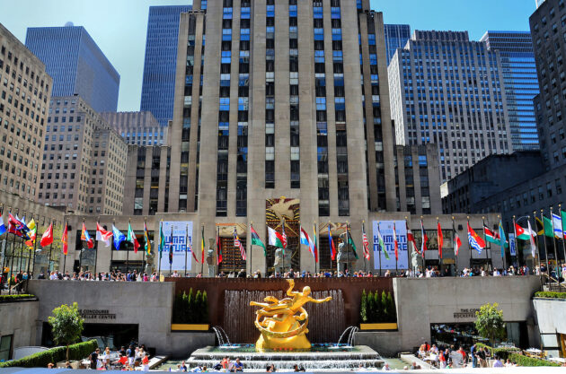Rockefeller Plaza and Prometheus Statue