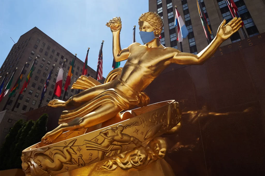 Rockefeller Plaza and Prometheus Statue