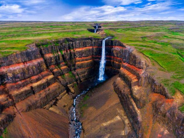 Hengifoss Waterfall